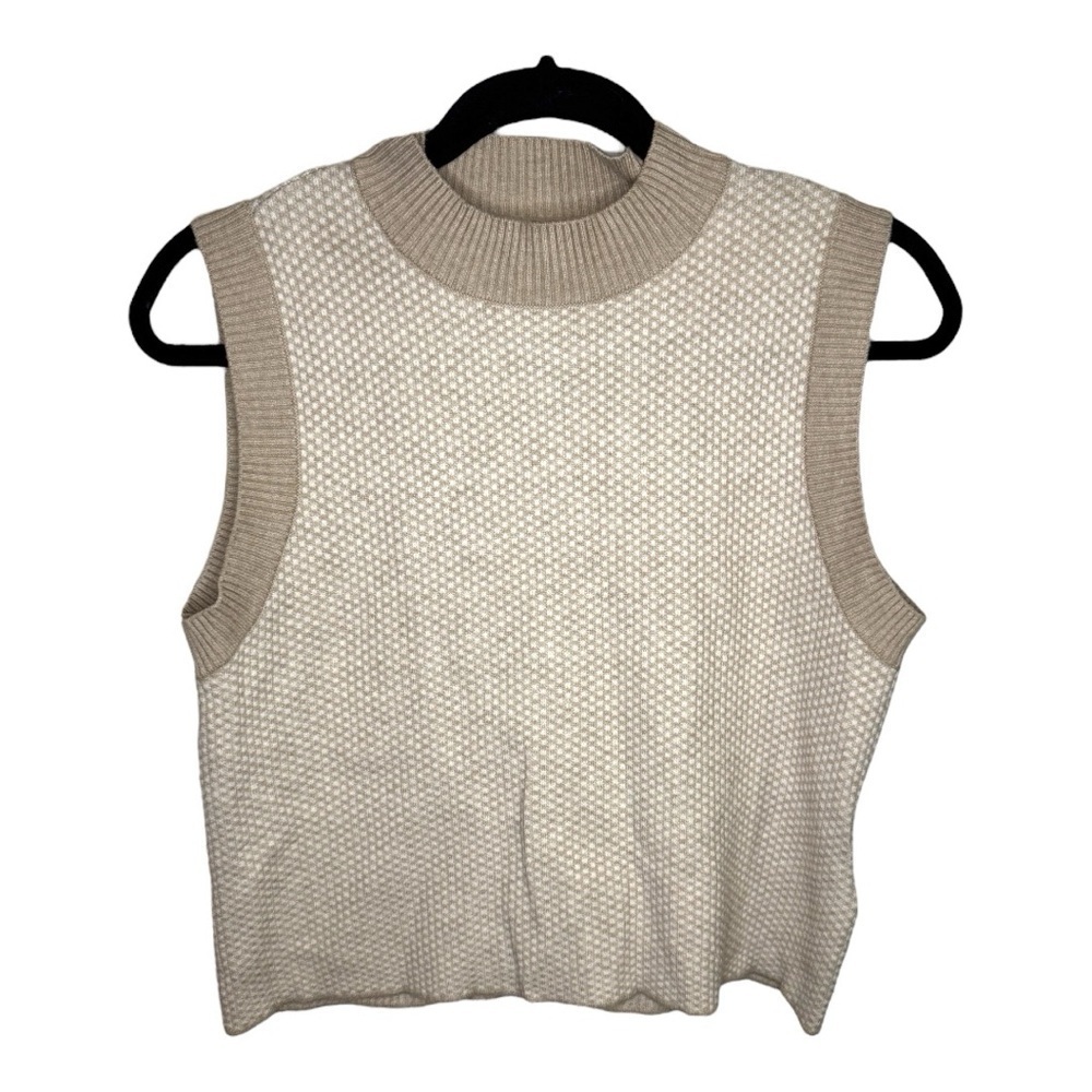 Rachel Zoe Tan/Cream Sweater Vest